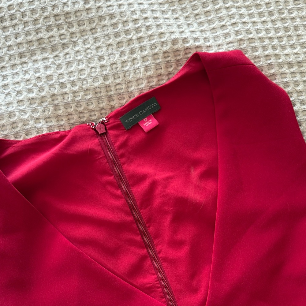 Vince Camuto Cranberry Red Jumpsuit